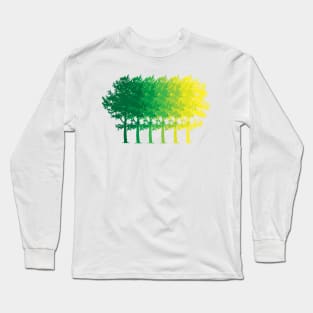 Green Forest Fade Out Long Sleeve T-Shirt